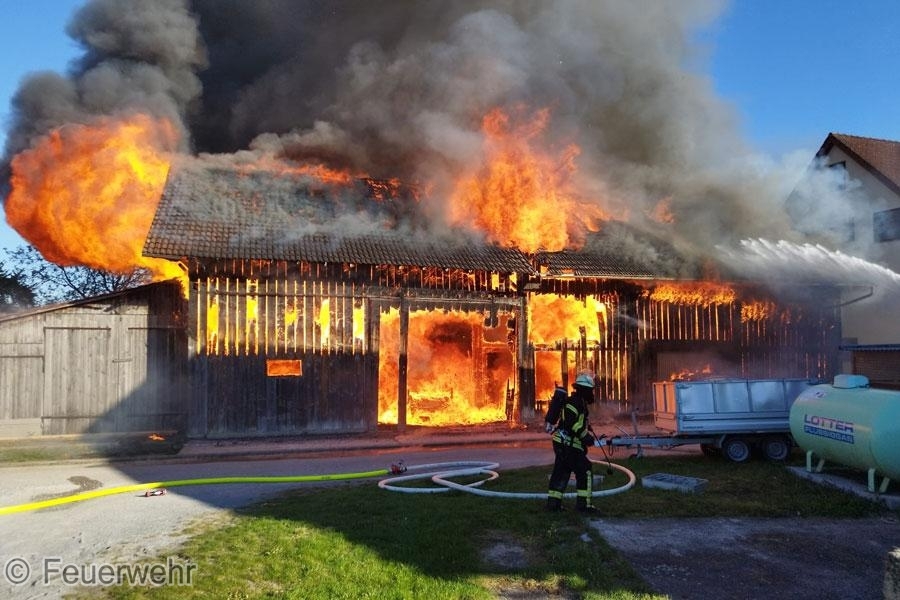 Einsatzfoto Feuer/Rauch Landwirtschaftliches Gebäude